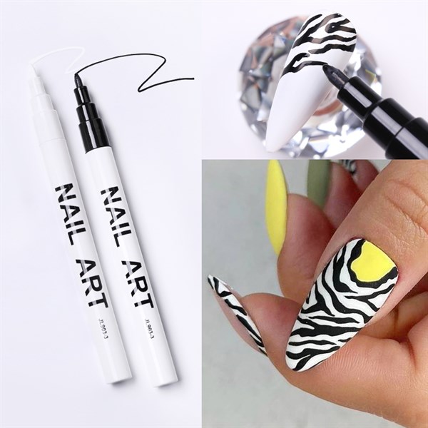 Nail Art çizim kalemi SILVER (53542-4) - detay görseli 2