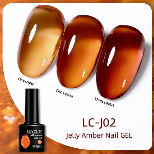 Lily Cute Amber Serisi Kalıcı oje LC-J02 (55725) - detay görseli 2