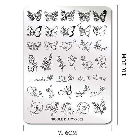 Nicole Diary metal stampa tabakası X002 (56249)