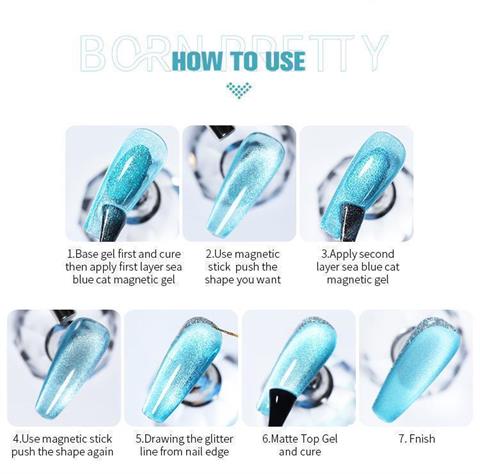 Born Pretty 10 ml Auroras Kedi gözü kalıcı oje AC02 (59222)