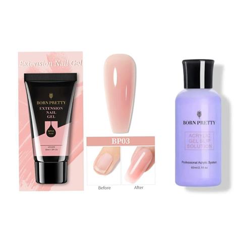 Born Pretty 30 ml Nude Poly Jel ve Born Pretty 60 ml likit