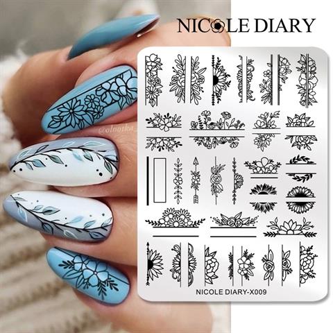 Nicole Diary metal stampa tabakası X009 (56256)