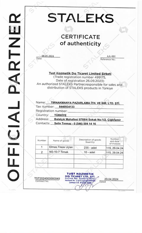 Staleks Diamond Expert seri freze ucu Cylinder Red FA30R014/8