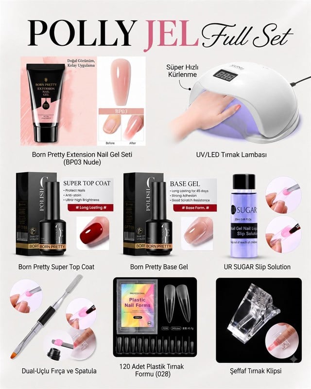 Poly Jel Set ( 8 Parça )