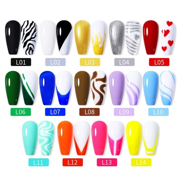 Lily Cute Nail art çizim ojesi (UV gel) Siyah 53335-01 - detay görseli 3
